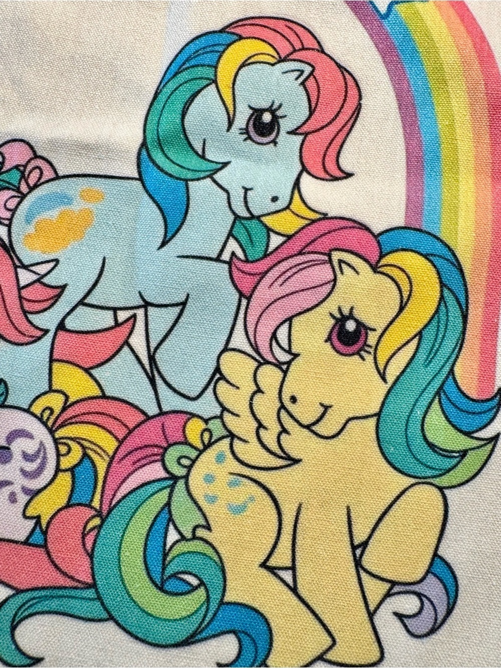 New My Little Pony Retro 80s Style Shopping Bag Purse Tote w/ Heart Charm - 16” - Picture 5 of 9